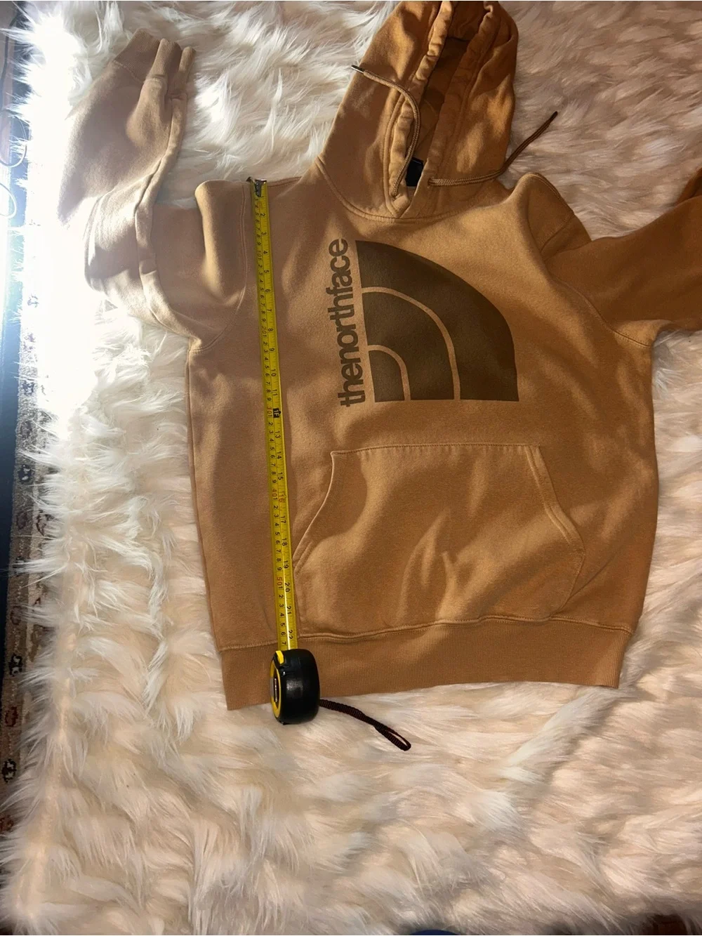 The North Face Men's Caramel Brown Logo Hooded Sweatshirt